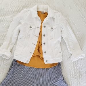 DONATING SOON White Jean Jacket